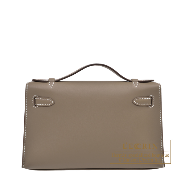 エルメス ポシェットケリー エトゥープ スイフト ゴールド金具