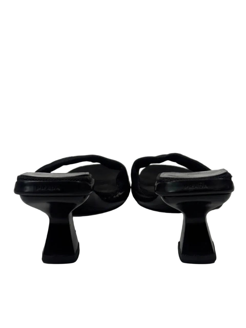 Prada SS99 Sport Black Mesh Kitten Heel Mules – LE DEPARTMENT