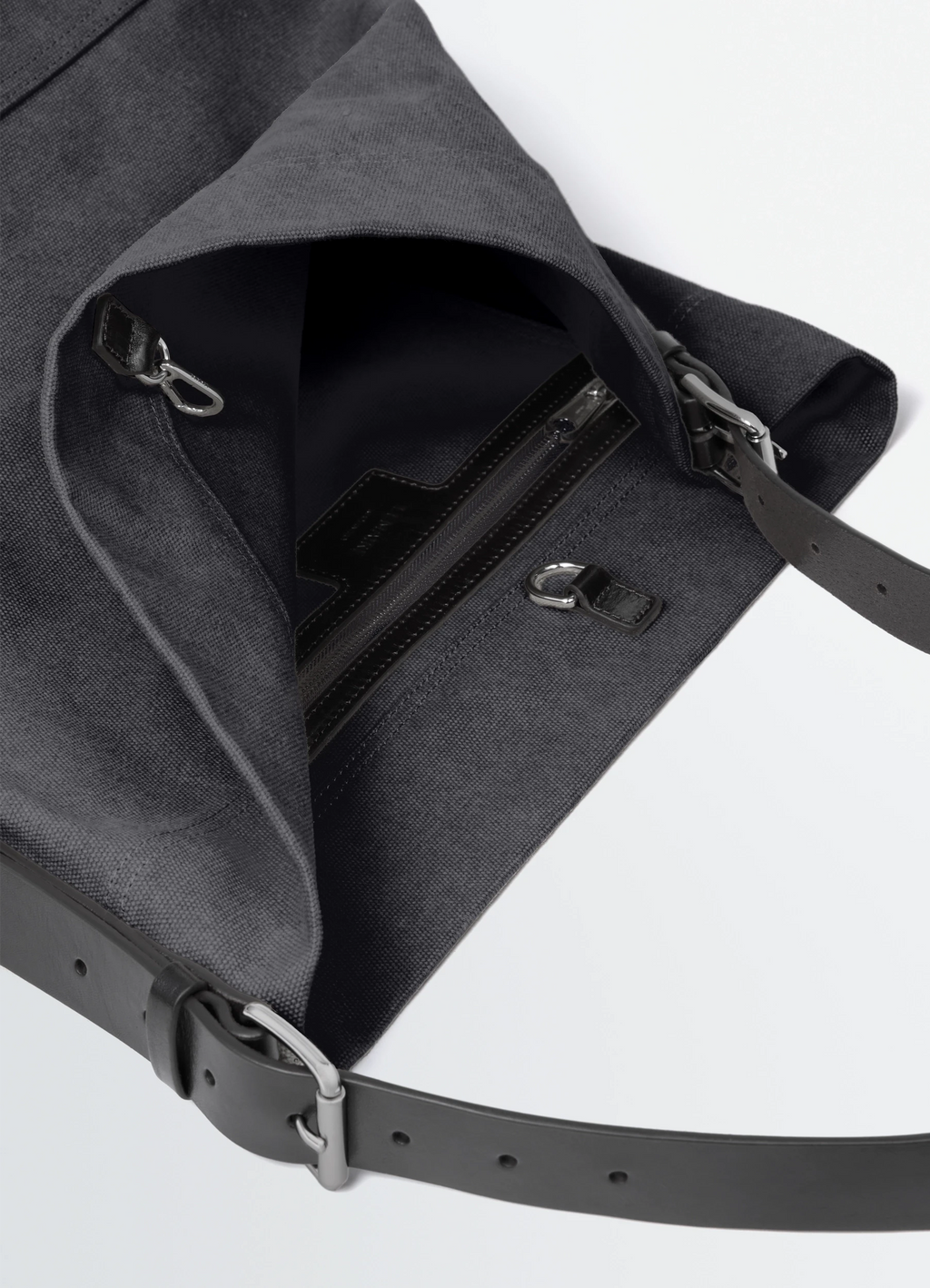 BELTED トートバッグ - Ash Black - Cotton Tye Dye - ユニセックス