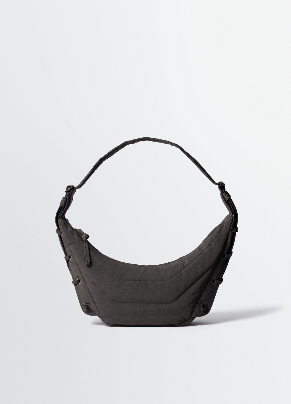 SMALL SOFT GAME BAG IN NYLON CANVAS - Dark Chocolate - Water