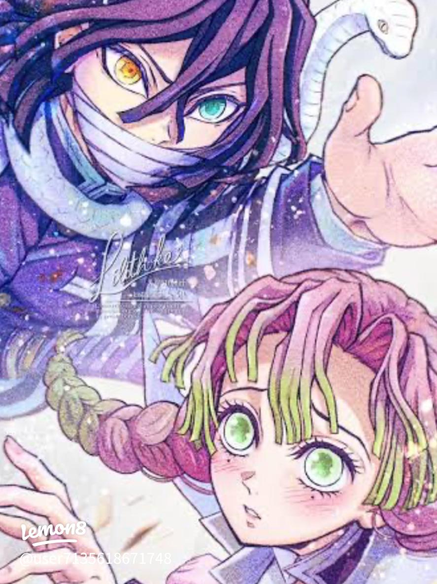 鬼滅の刃×琉球風 結婚式イメージ画：伊黒小芭内と甘露寺蜜璃のおばみつ琉装