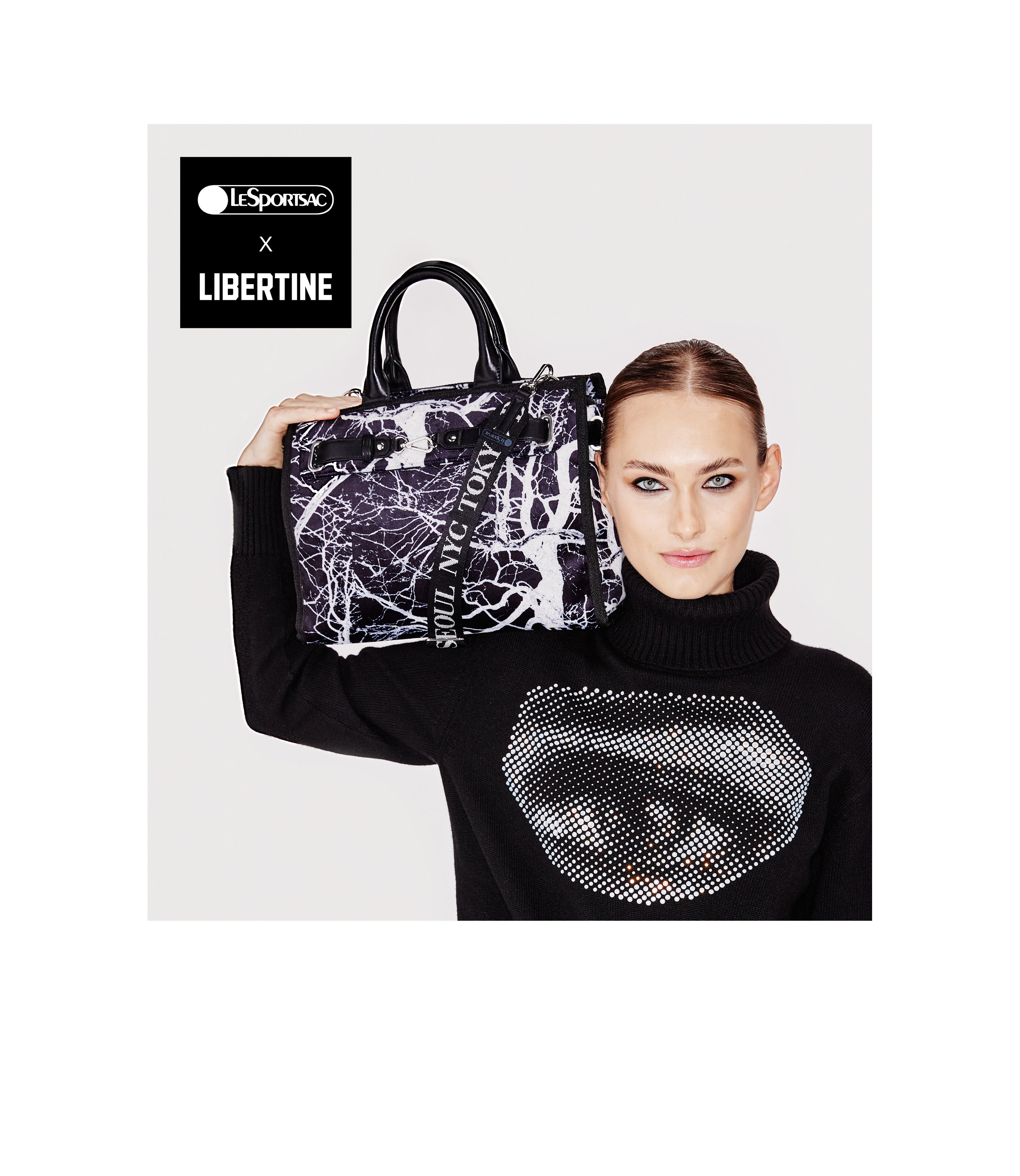 Large Johnny Go Lightly - LeSportsac x Libertine Midnight Forest