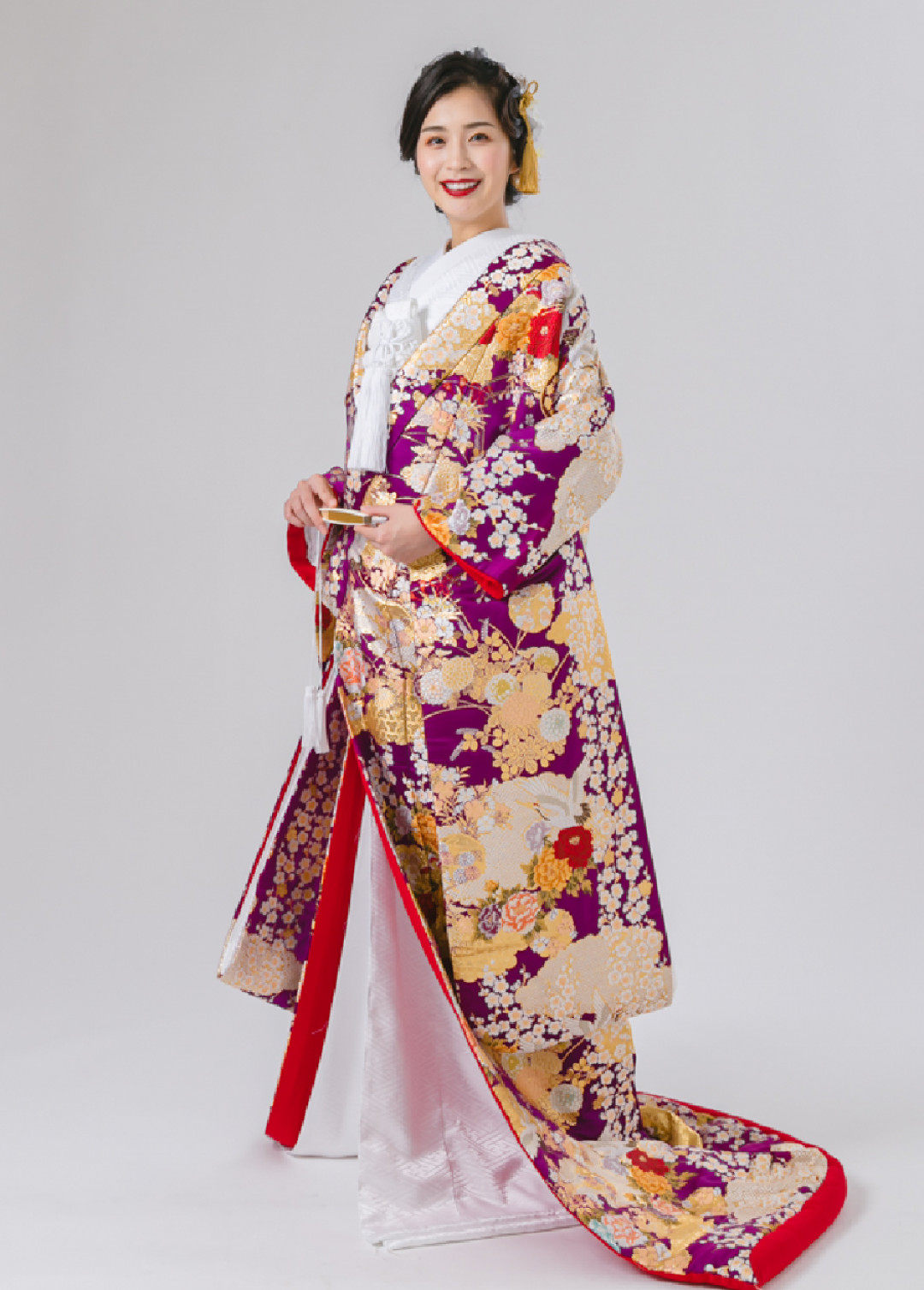 献上梅花飛翔鶴・色打掛｜ラヴィファクトリー