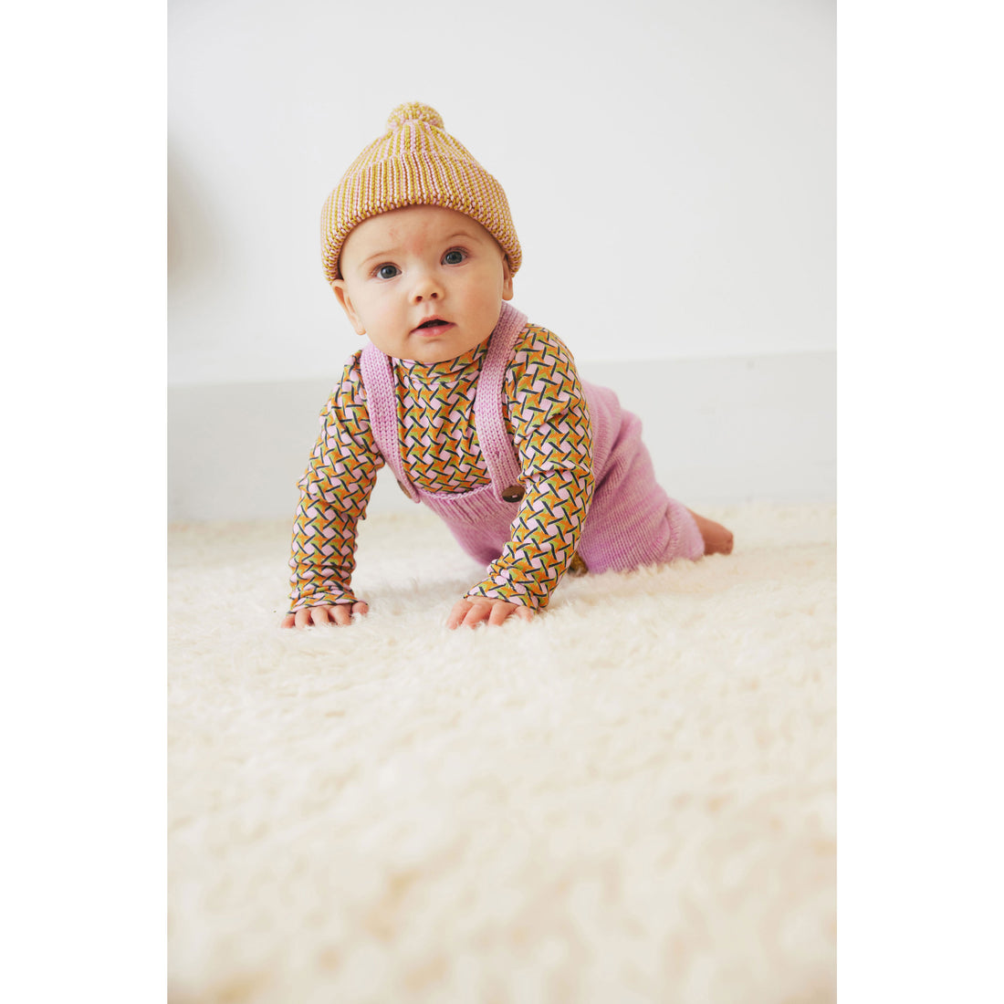 Misha and Puff Pink Lilac Lattice Baby Turtleneck – Ladida