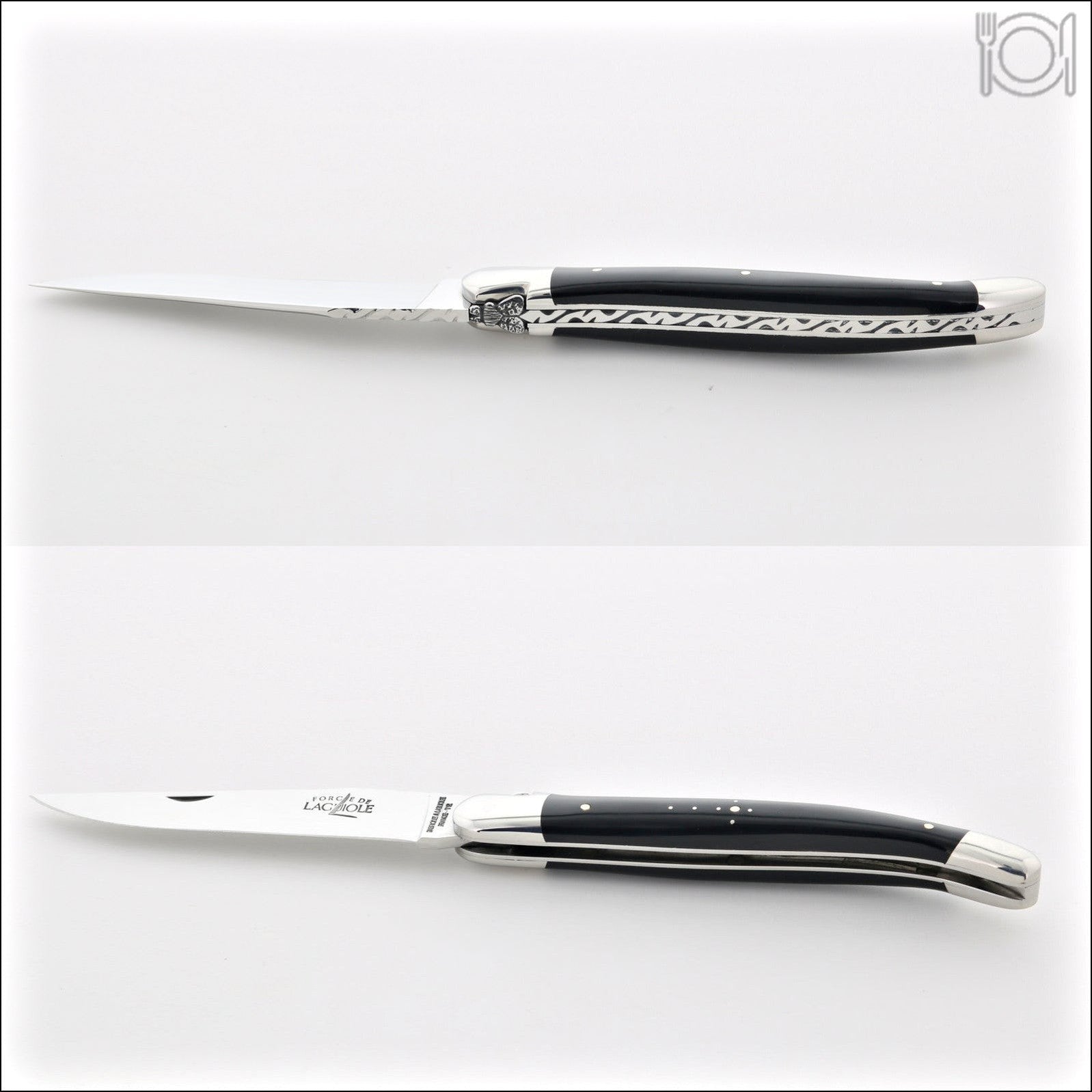 Forge de Laguiole Collection 12 cm Dark Horn Tip Pocket Knife