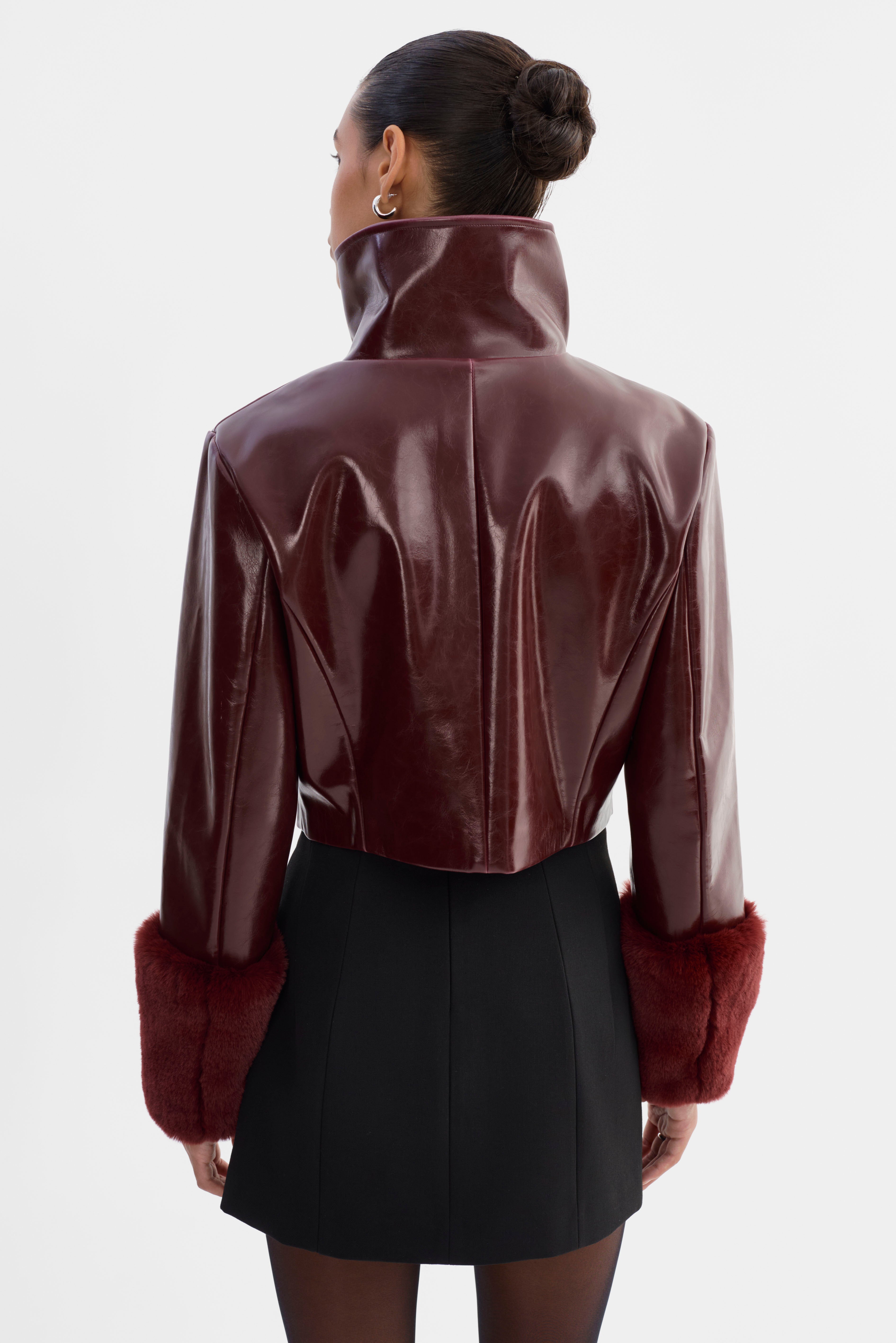 HEDDA | Cropped Faux Leather Jacket – LAMARQUE