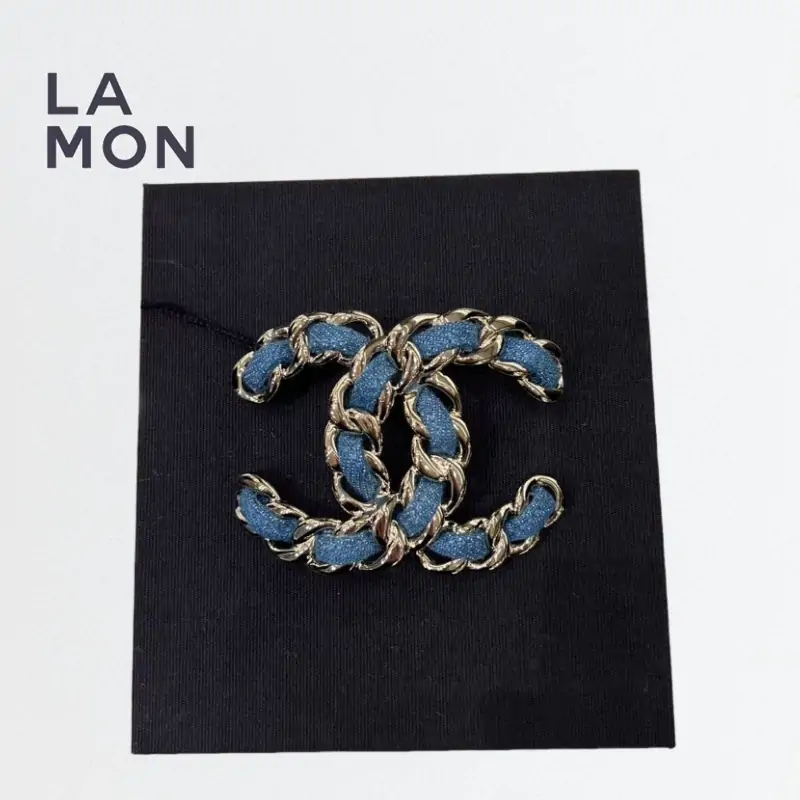 シャネル ブローチ CHANEL BROOCH ABF175 ココマーク メタル デニム