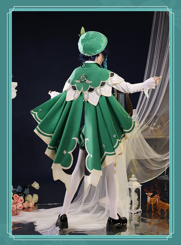 彗*様 原神 ウェンティ コスプレ 衣装 ウィッグ 靴セット 原神