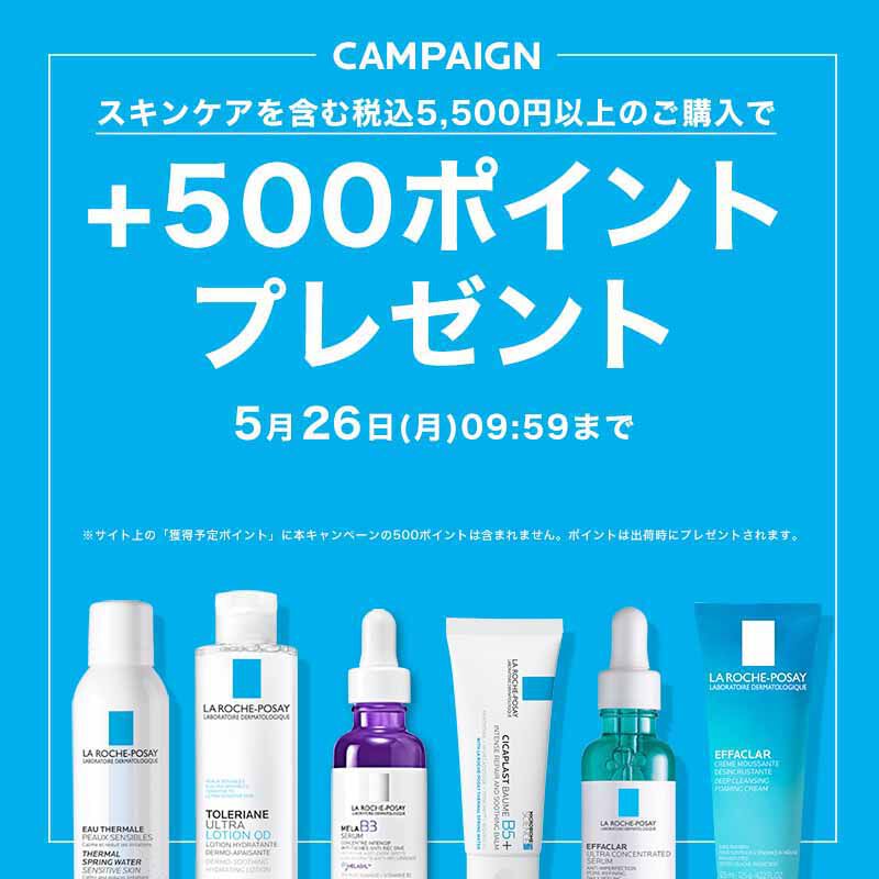 対象製品を含む税込5,500円以上のご購入で＋500ポイントプレゼント