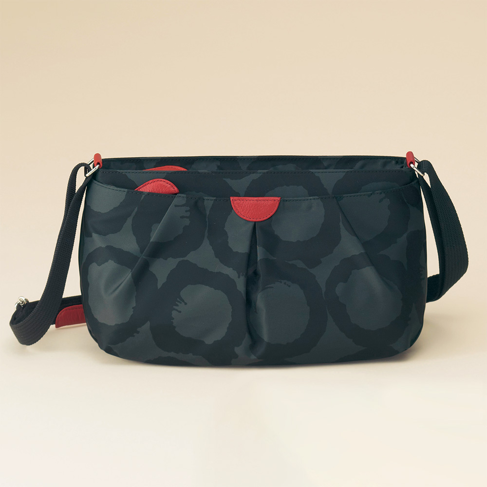 浪速屋 サークル柄ナイロンショルダーバッグ | ライトアップオンライン