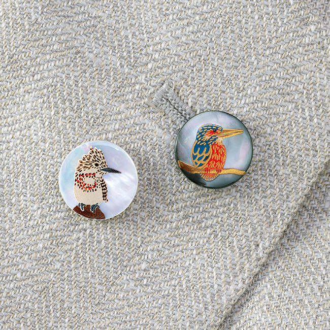 針谷祥吾 蝶貝蒔絵ピンブローチ | ライトアップオンラインストア