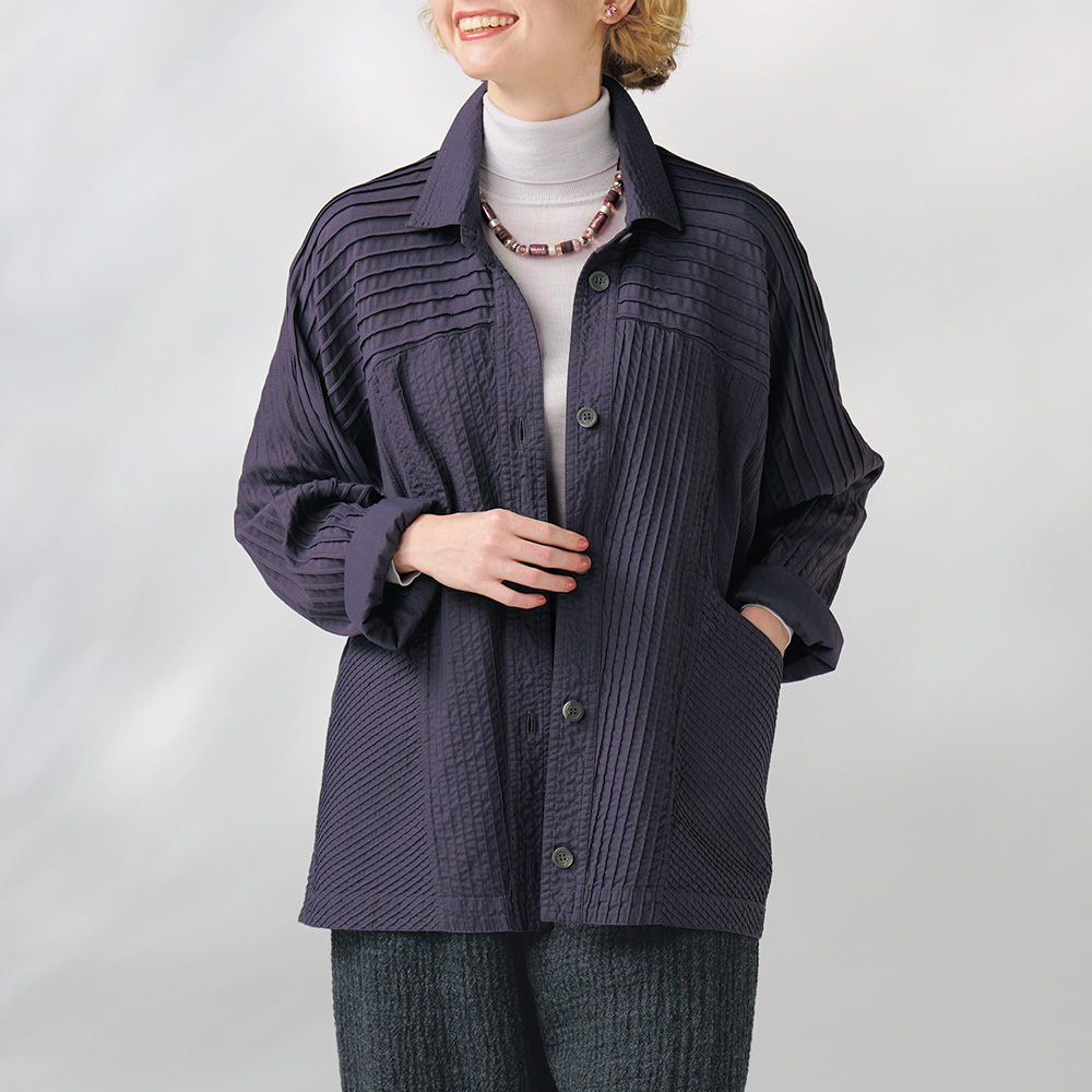 ヤッコマリカルド ピンタックカットソージャケット／当社限定モデル