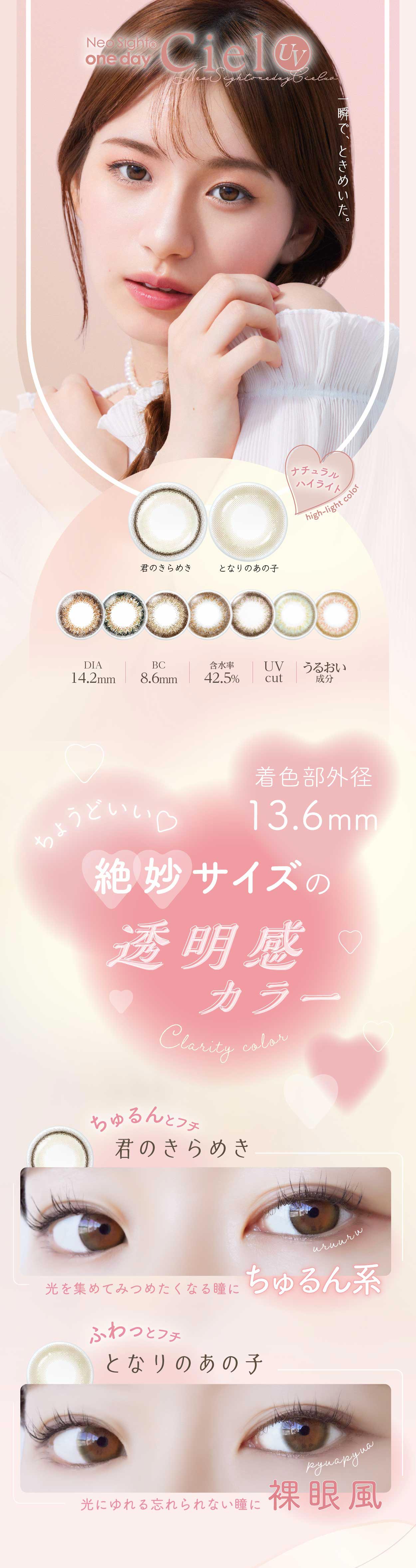 ネオサイトワンデーシエルUV お試し5枚入り 君のきらめき | リリー