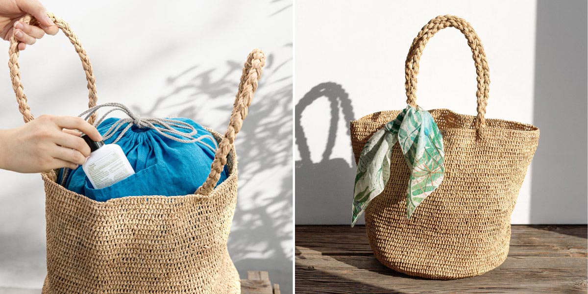 マダガスカルから届いたラフィア素材のバッグ＆ハット | Lino e Lina