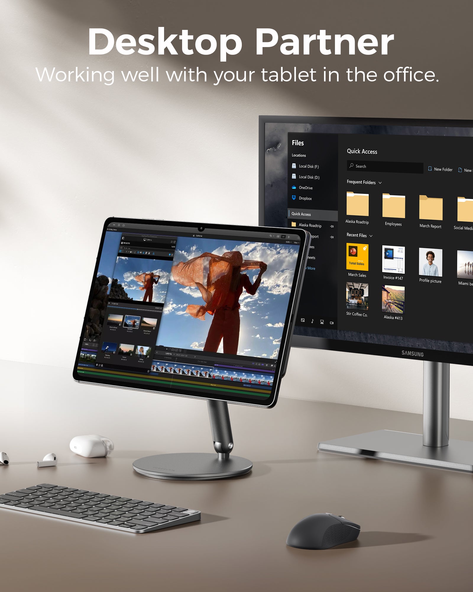 Lululook Magnetic Stand for Samsung Galaxy Tab S10/S9/S8 Ultra, S8