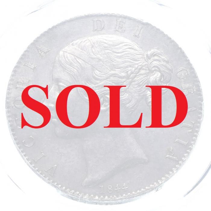 イギリス 1844年 クラウン銀貨 見本パターン貨幣 ヴィクトリア