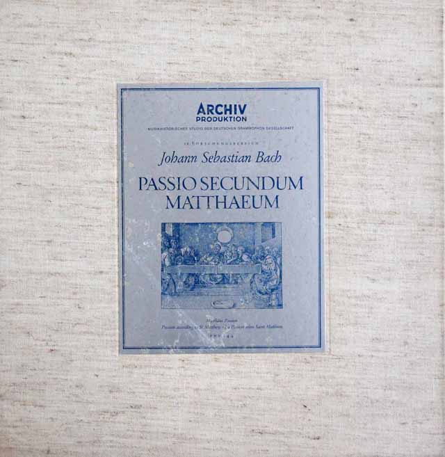 LP レコード リヒターのバッハ/マタイ受難曲 独ARCHIV 3635