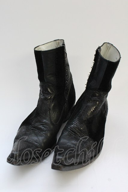 Hiromu Takahara / パッチワークレザーショートブーツ 42（約27cm