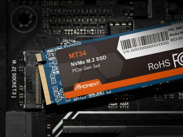 MT34 PCIe Gen3 x4 M.2 2280 SSD-Moment Semiconductor, Inc.