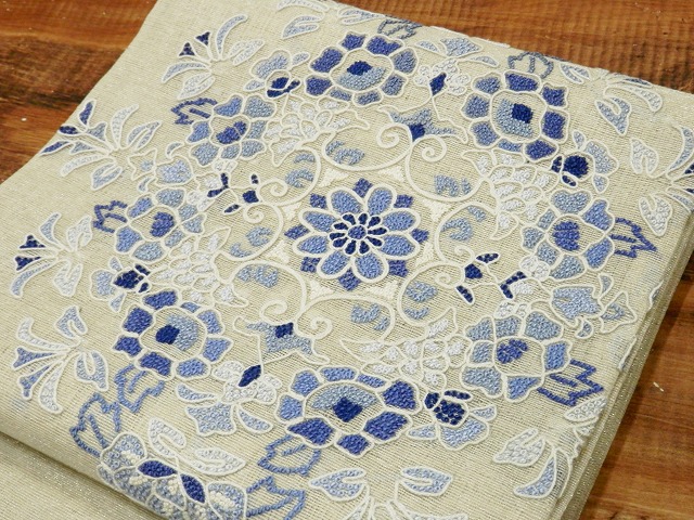 相良刺繍袋帯 夏の袋帯 単衣 フォーマル帯 訪問着 付下げ 【お仕立て