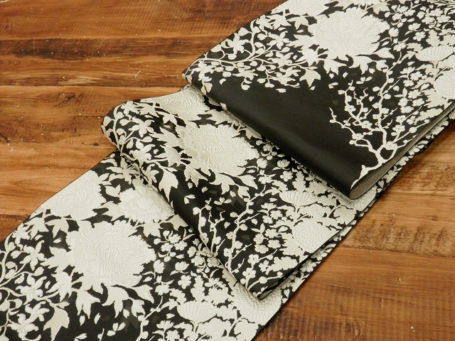 本場筑前博多織 八寸名古屋帯 博多帯 西村織物Rライン FLOWRS MAP 【お