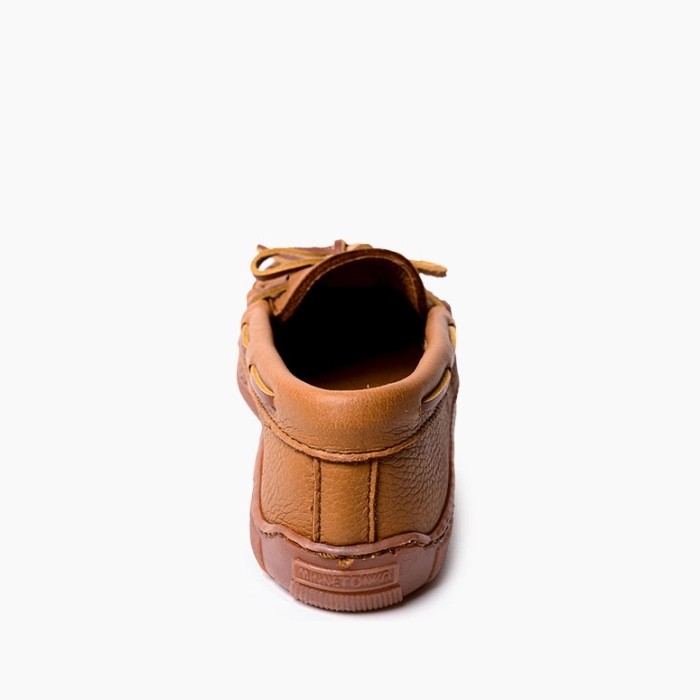 Minnetonka Moccasins 890 - Men's Moosehide Hardsole Moccasin - Natural