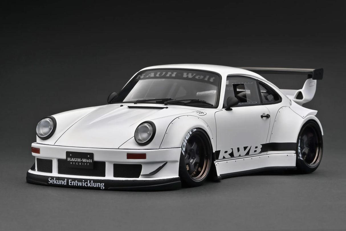 Ignition Model 1:18 Porsche 930 in Matte White – Model Cars Houston