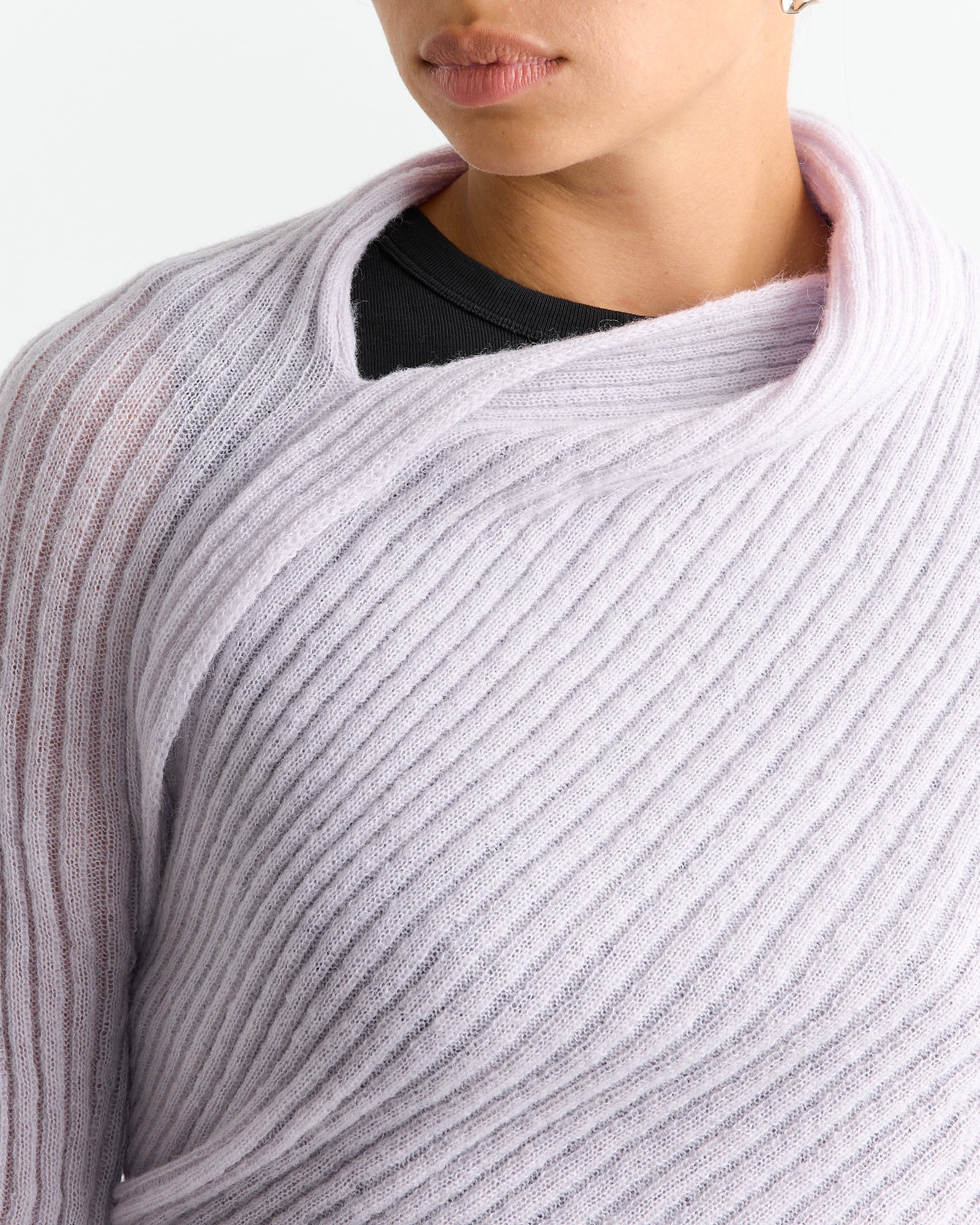 Asymmetrical Sweater in Lilac