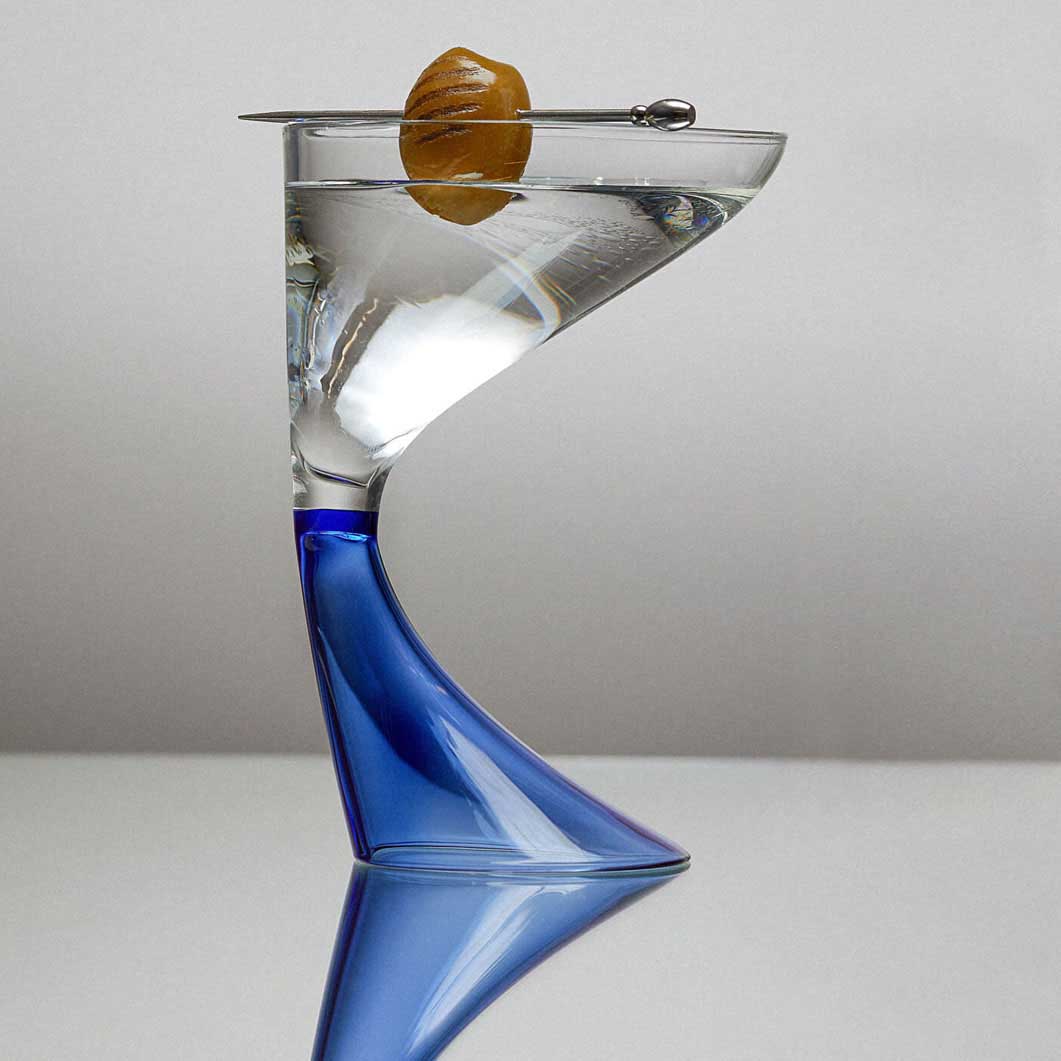 Arch カクテルグラス ブルー 2点セット(ブルー 2点セット)：キッチン