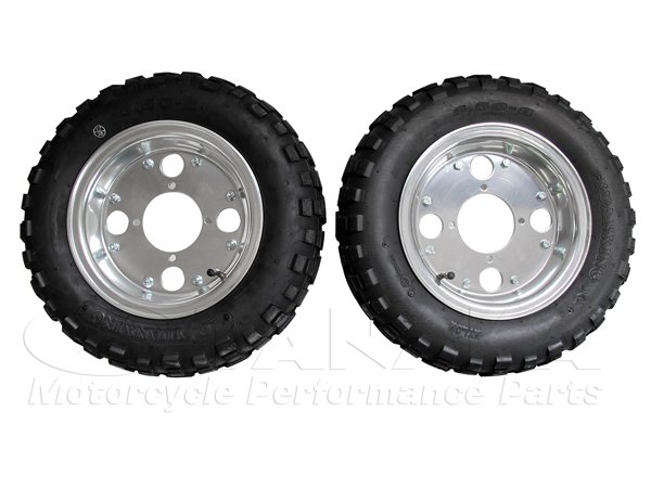 719wモンキー純正タイプアルミホイール＆ブロックタイヤセット