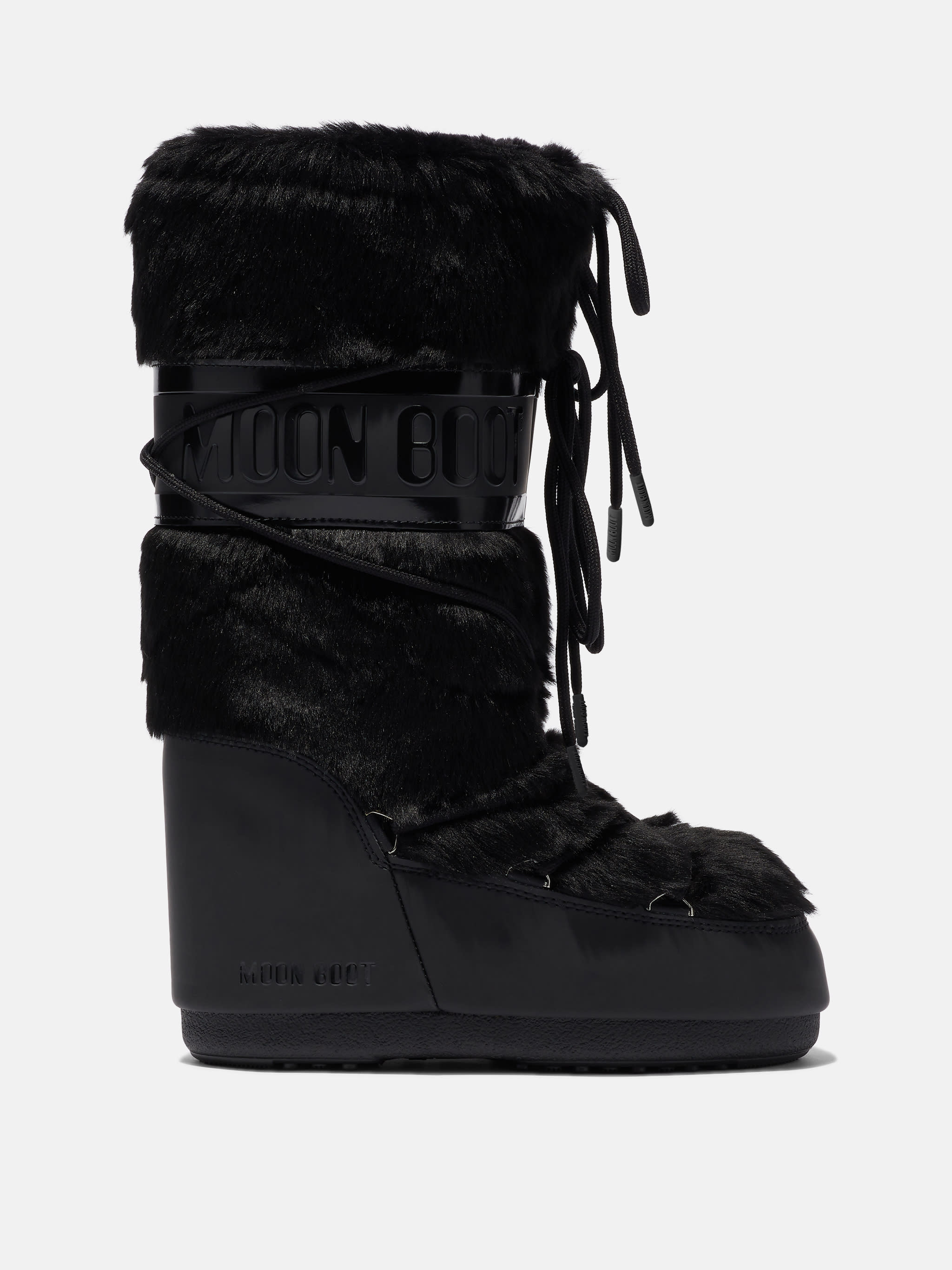 ICON BLACK FAUX-FUR BOOTS | Moon Boot®