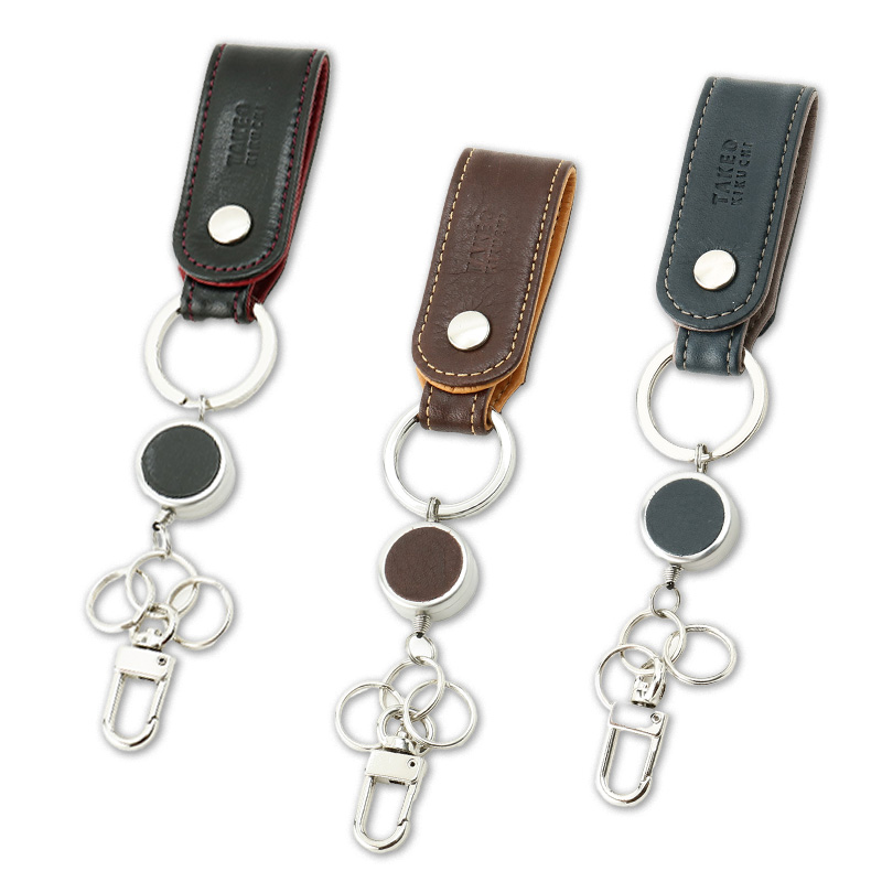 タケオキクチ｜ソフトアンティーク｜伸縮リール付キーホルダー【MORIYA