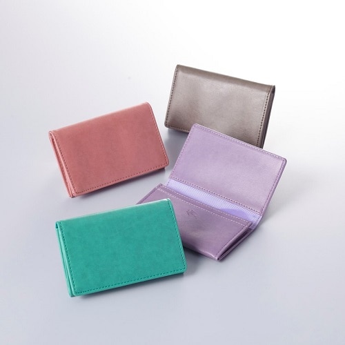 MDS BtoB |#ガルフストリーム PUレザー スリム名刺入れ ミントグリーン