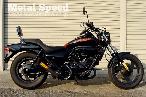 カワサキ・エリミネーター250V用スーパーショートミニマフラー