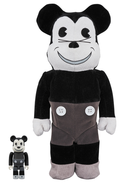 MEDICOM TOY - BE@RBRICK MICKEY MOUSE (VINTAGE B&W Ver.) 100％ & 400％