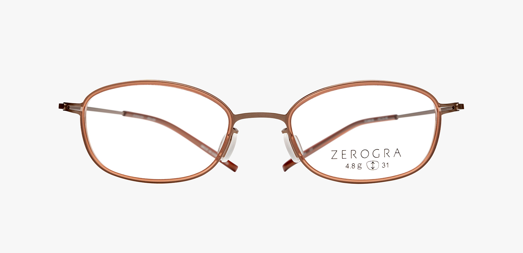 ZEROGRA ZEG-C04(49 ﾗｲﾄﾌﾞﾗｳﾝ): メガネフレーム｜眼鏡市場【公式