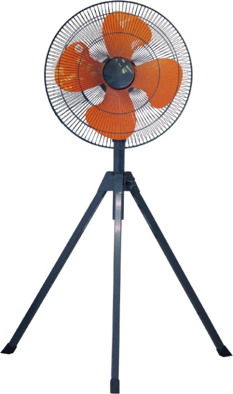 工場扇 オレンジ 羽根直径45cm H最大135cm 大型扇風機 AC100V 3段階