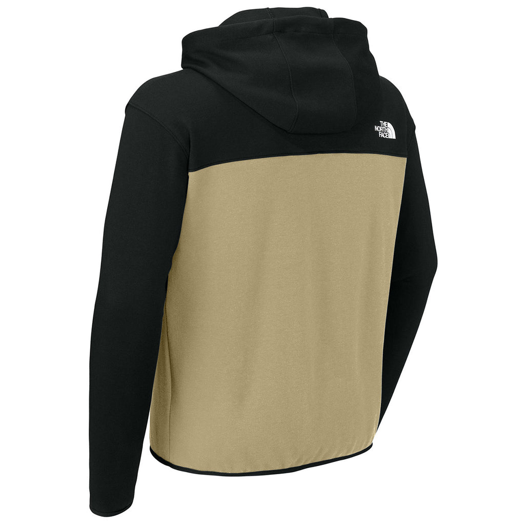 The North Face Men's Khaki Stone/ TNF Black Double-Knit Full-Zip Hoodi