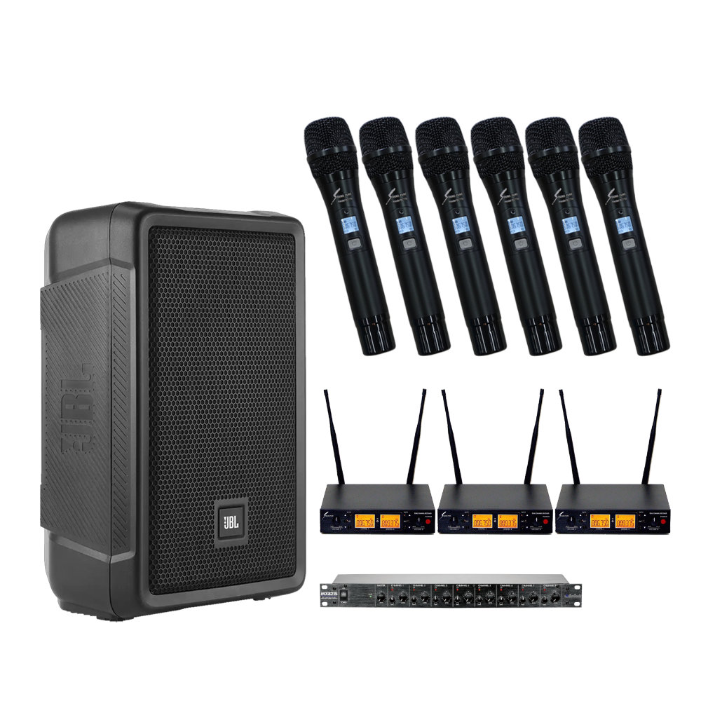 JBL パワードスピーカー irx108BT Y3 ワイヤレスマイク6本セット