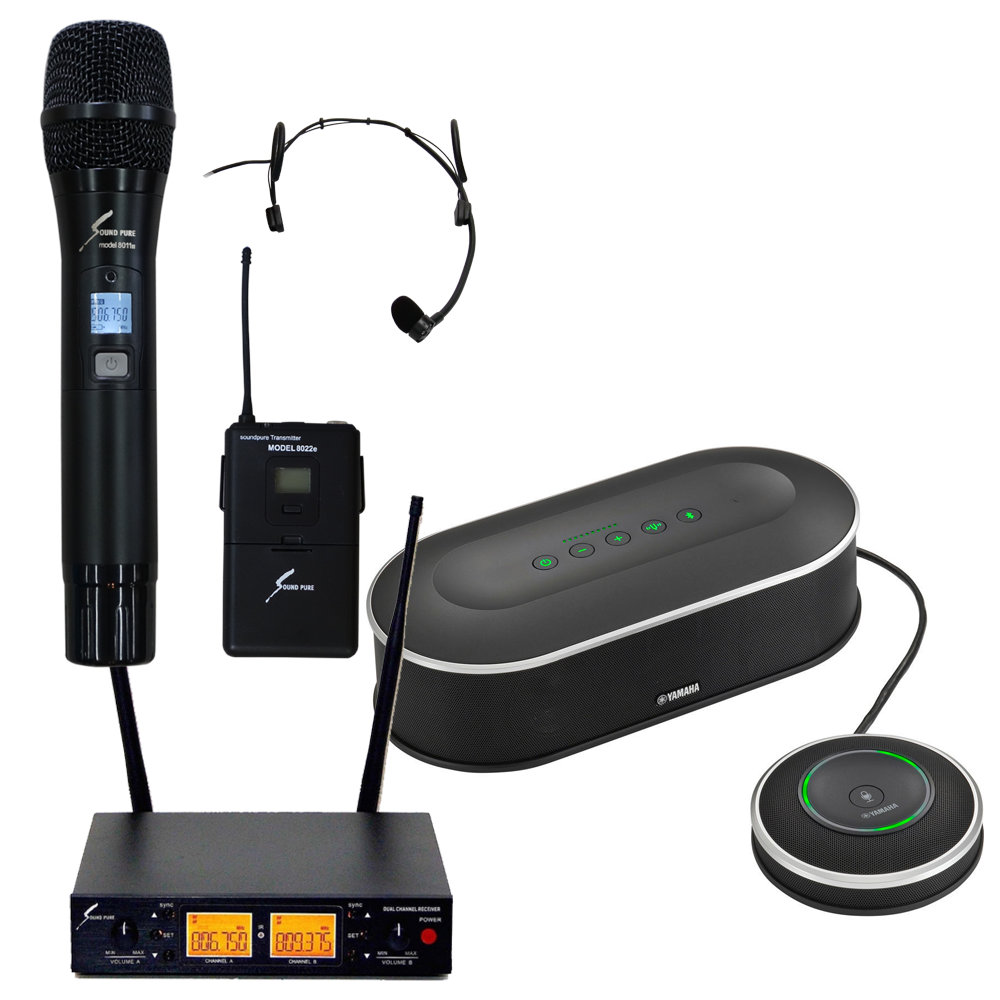 YAMAHA USB接続対応スピーカー YVC-1000(ワイヤレスマイク1本＋ヘッド