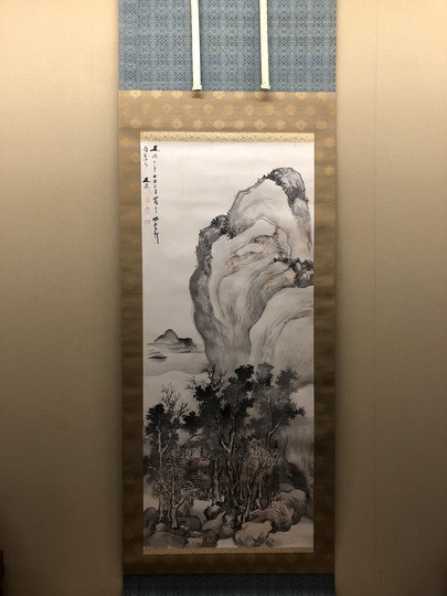 複製/谷文晁/花鳥図/工芸/2-2/布袋屋掛軸HJ-46 複製/谷文晁/花鳥図