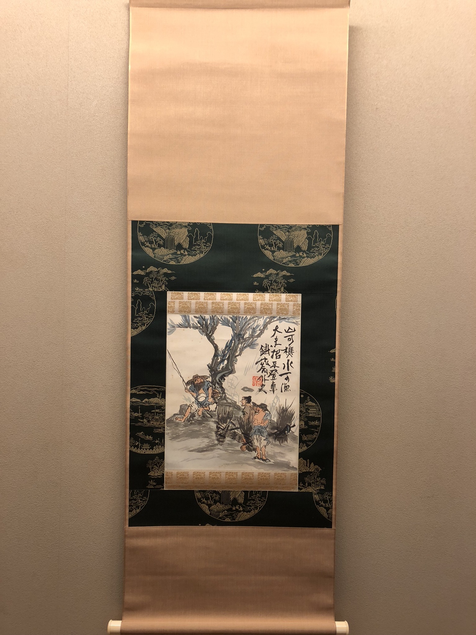 富岡鉄斎 漁樵対問図｜古美術・掛け軸の販売・買取・鑑定-松本松栄堂