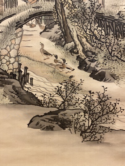 呉春 田家山水｜古美術・掛け軸の販売・買取・鑑定-松本松栄堂