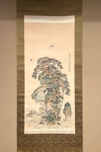 山本梅逸 倣元人水墨山水図｜古美術・掛け軸の販売・買取・鑑定-松本松栄堂