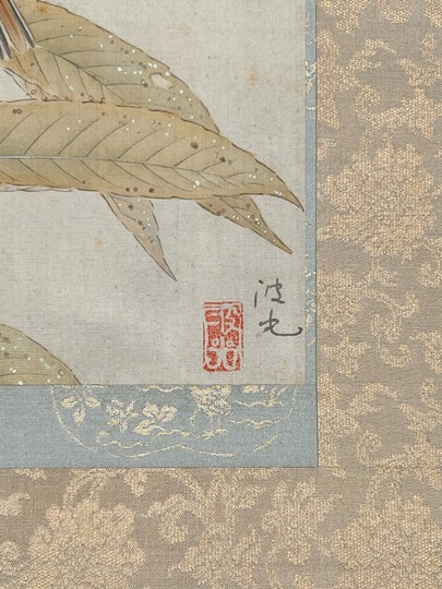 入江波光 栗に小禽｜古美術・掛け軸の販売・買取・鑑定-松本松栄堂