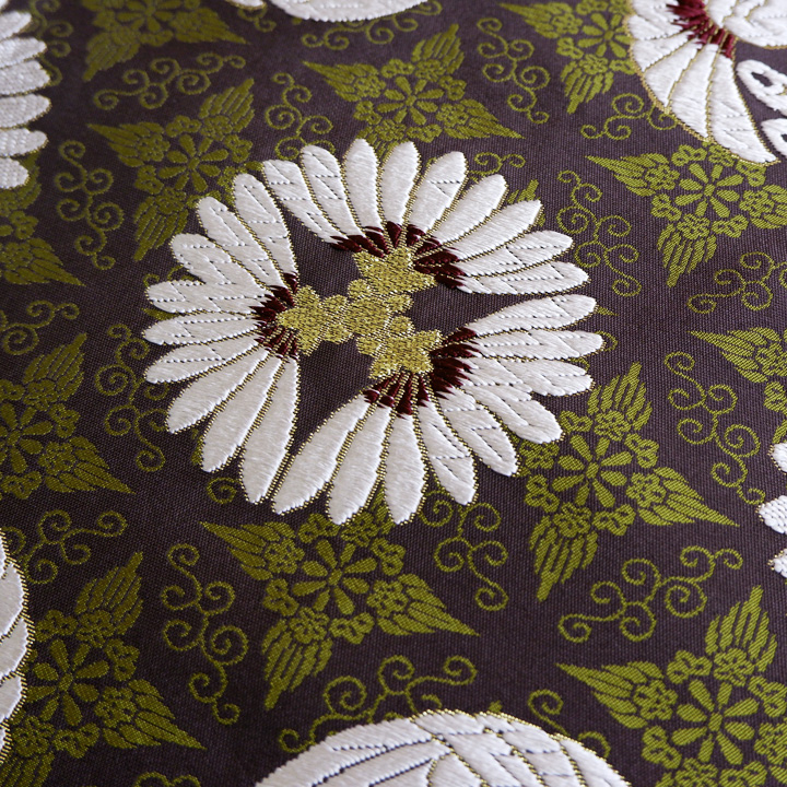 誉田屋源兵衛 謹製 草木染め 全通袋帯【七宝鳳菊文】 [250519-goho-1