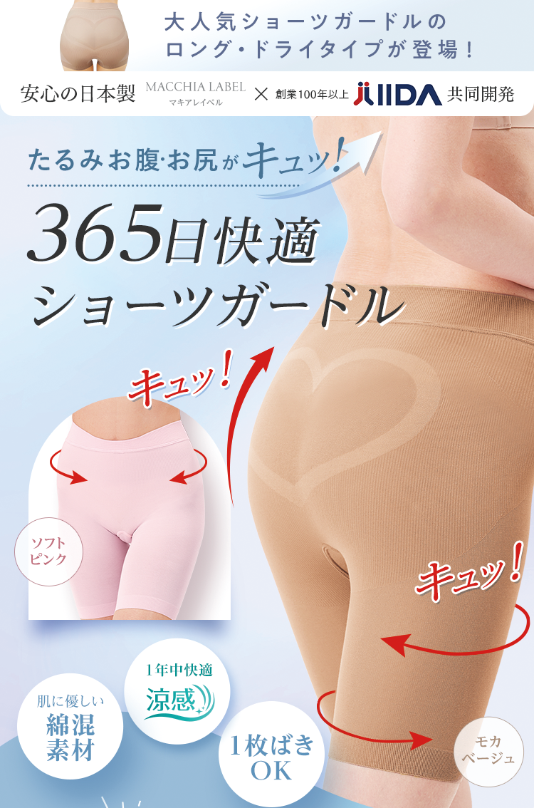 公式]ショーツガードル 美姿勢ショーツガードル ロングドライ