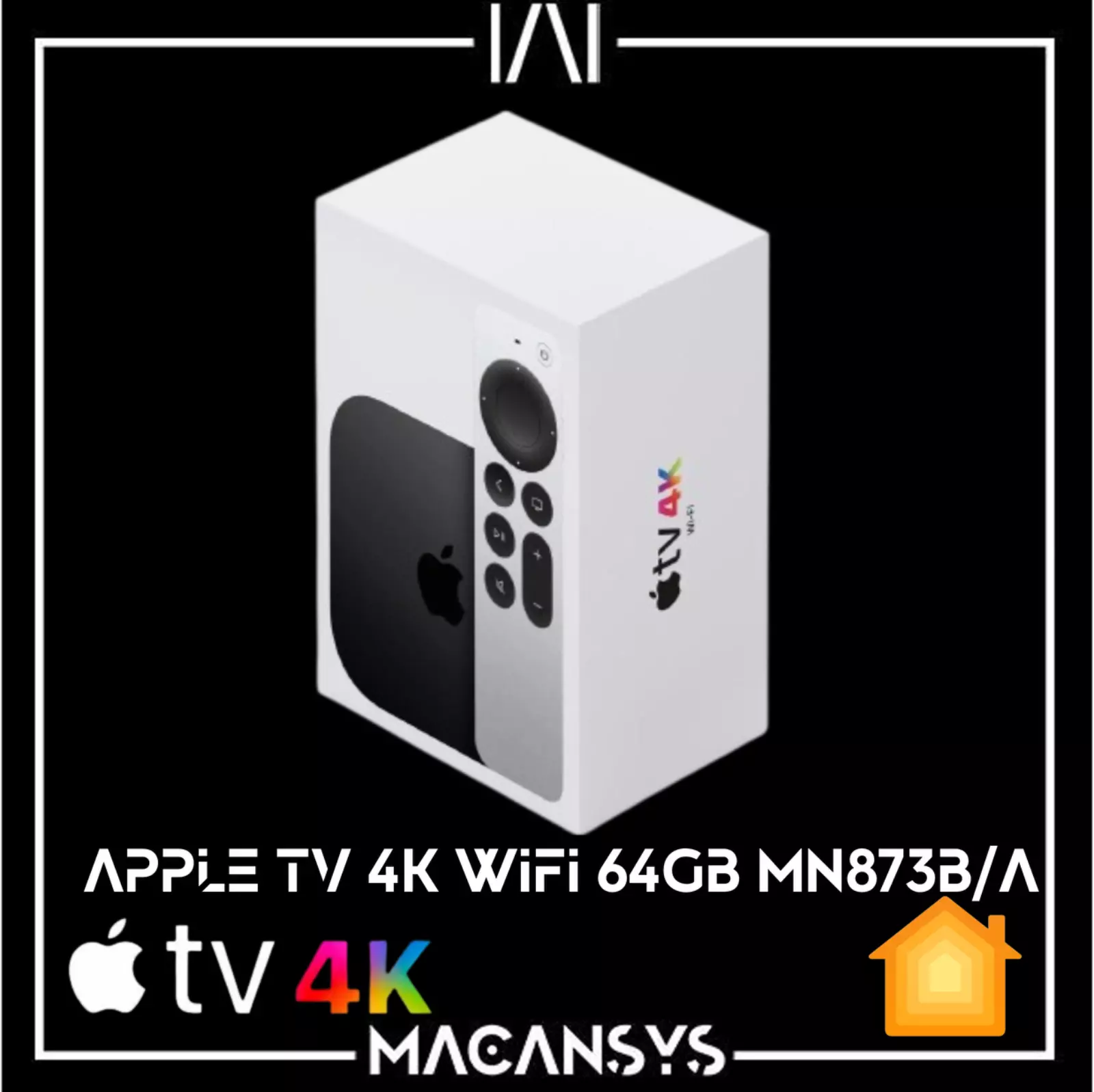 Apple TV 4K 64 GB 3rd Generation WiFi TV & 4K Streaming MN873B/A