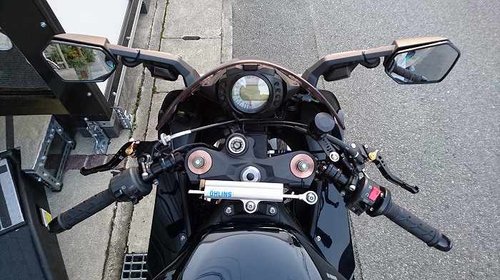 ZX-10Rのハンドル交換のレポート
