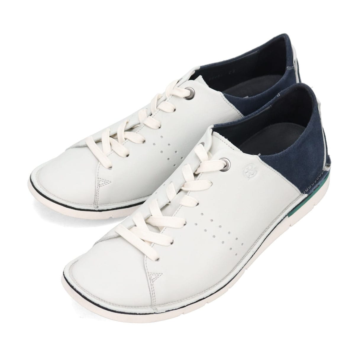 LANVIN en Bleu プラットステッチダウンスニーカー 86455(25.0 WHITE